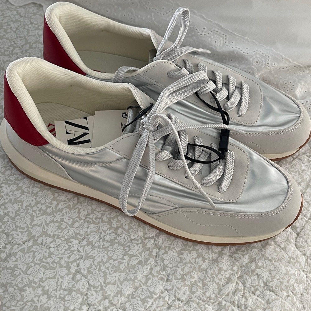 Zara Metallic Sneakers